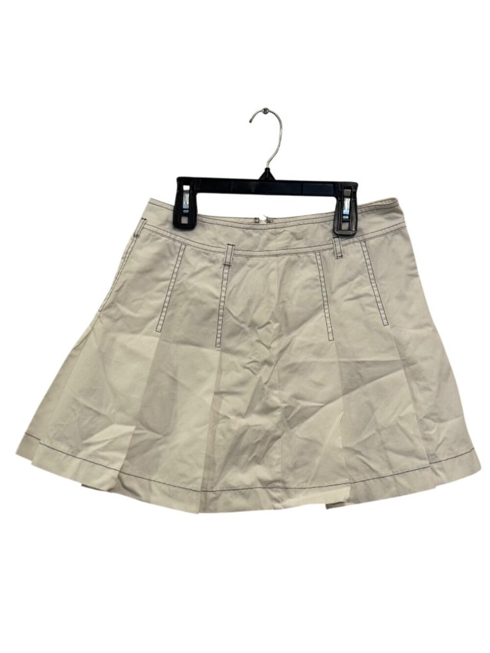 Ann Taylor Loft Petites white Pleated Mini Skirt 4P